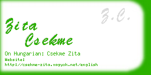 zita csekme business card